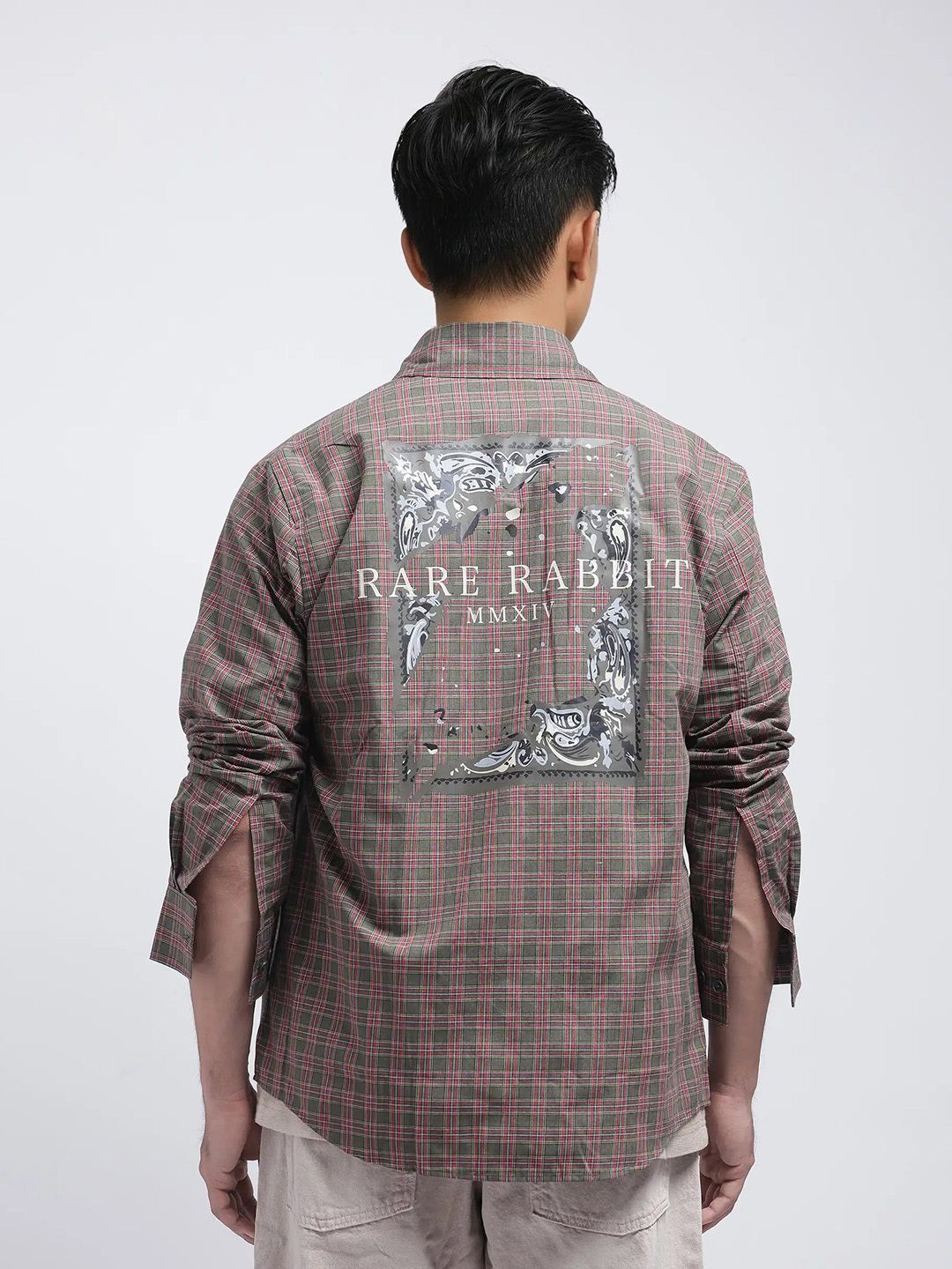 

RARE RABBIT Men Comfort Opaque Printed Casual Shirt, Olive