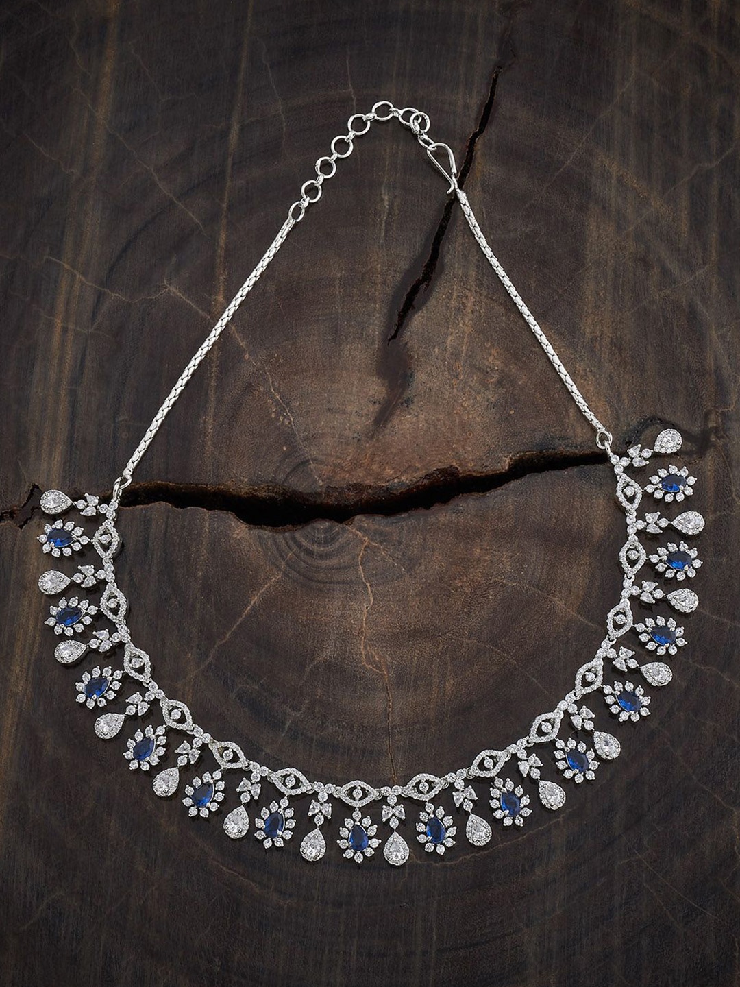 

Kushal's Fashion Jewellery Copper Rhodium-Plated Necklace, Silver
