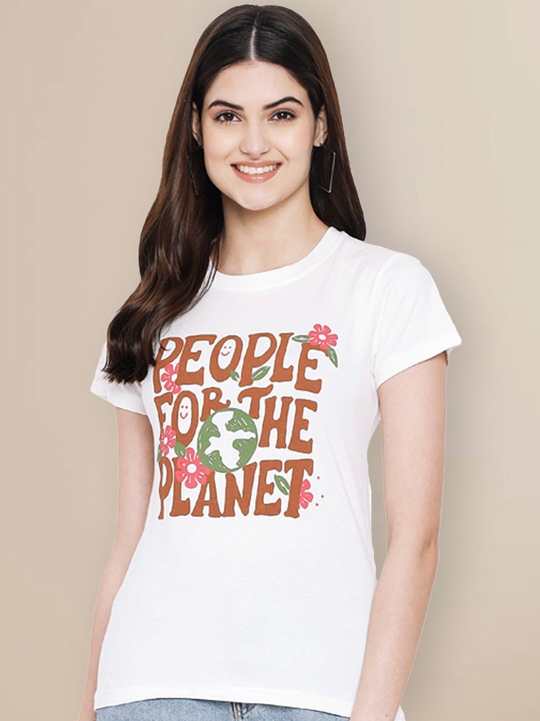 

Metronaut Women Typography Printed T-shirt, White
