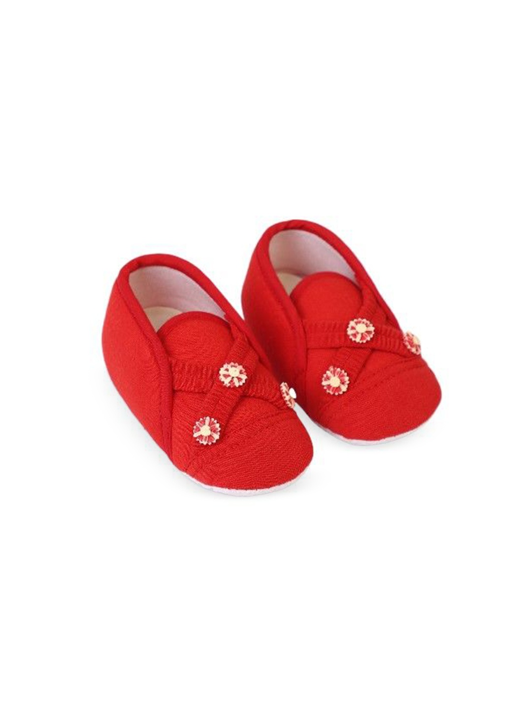 

COCO CANDY Girls Criss Cross Button Booties Red 11 cm