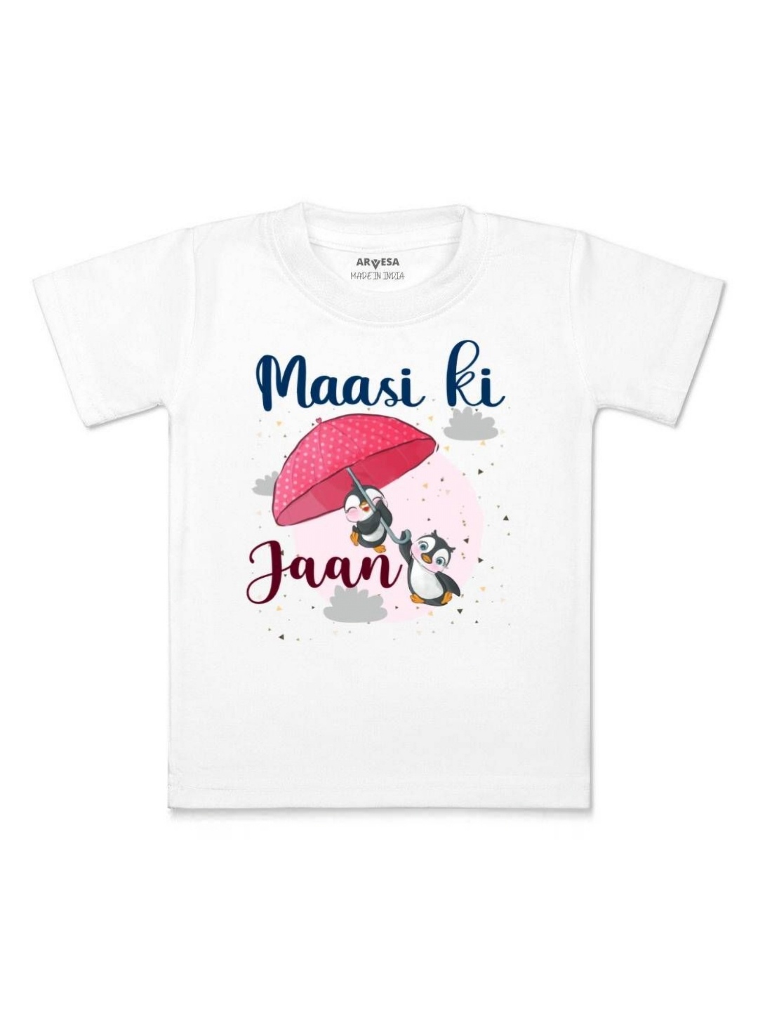 

Arvesa Kids Maasi Ki Jaan Printed Tshirt, White