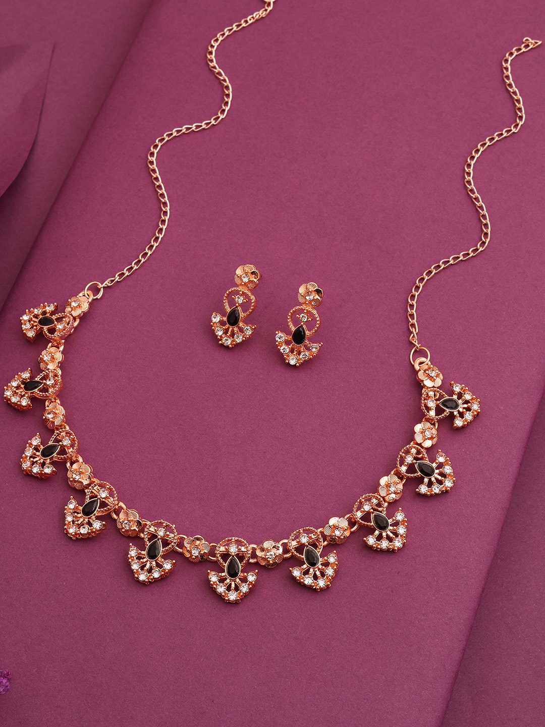 

Anouk Gold-Plated Artificial Stone Studded Jewellery Set