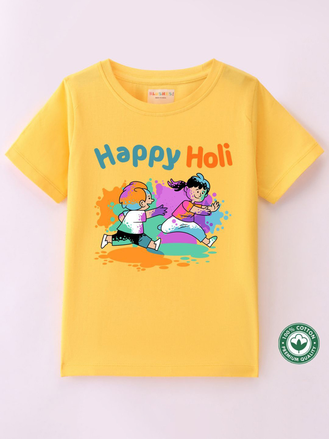 

BLUSHES Kids Printed T-shirt, Yellow