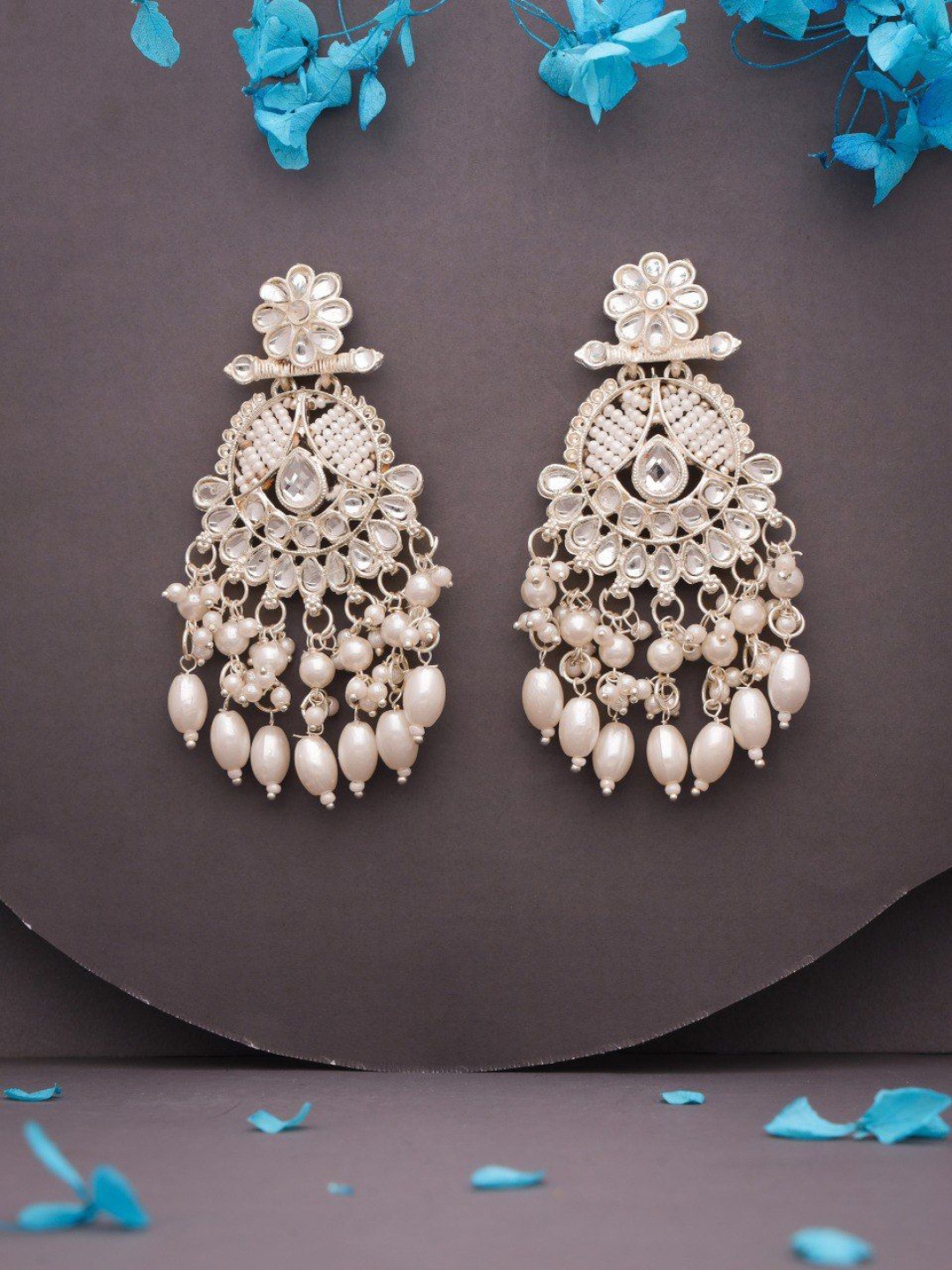 

Anouk Silver Plated Artificial Beaded Contemporary Drop Earrings, Gold