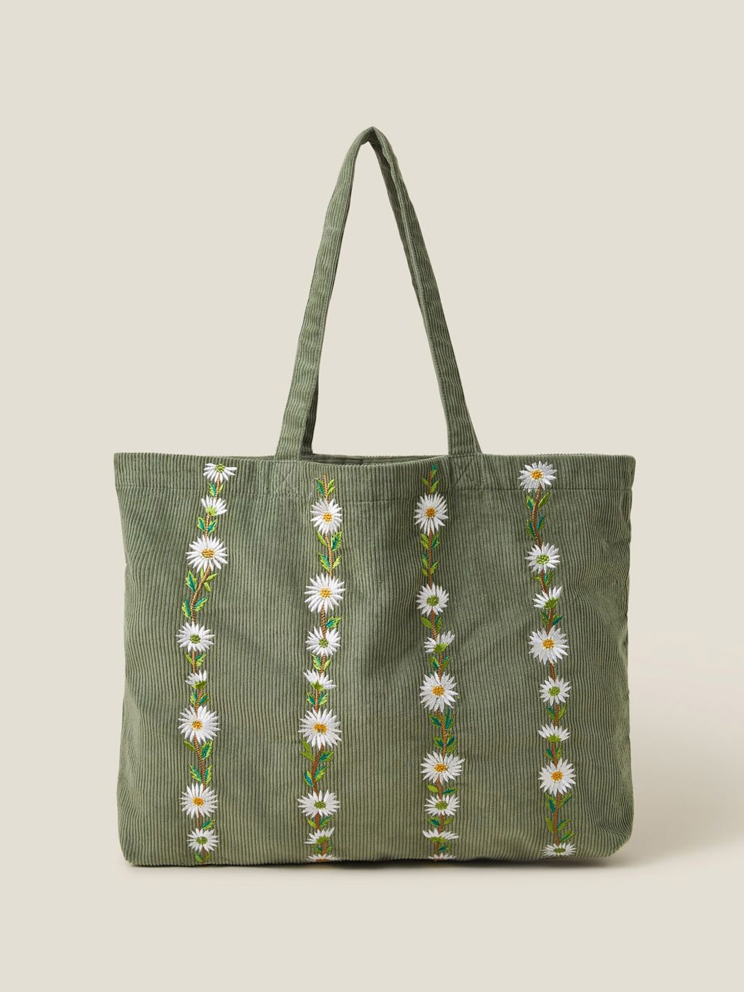 

Accessorize Floral Shopper Tote Bag, Green