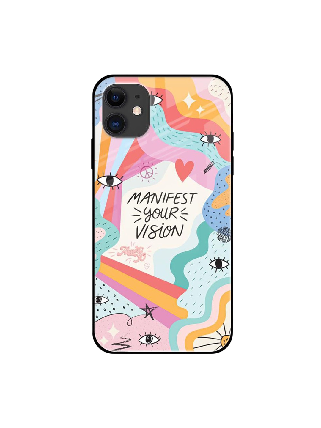 

QRIOH Vision Manifest Printed iPhone 12 Mini Back Case, White