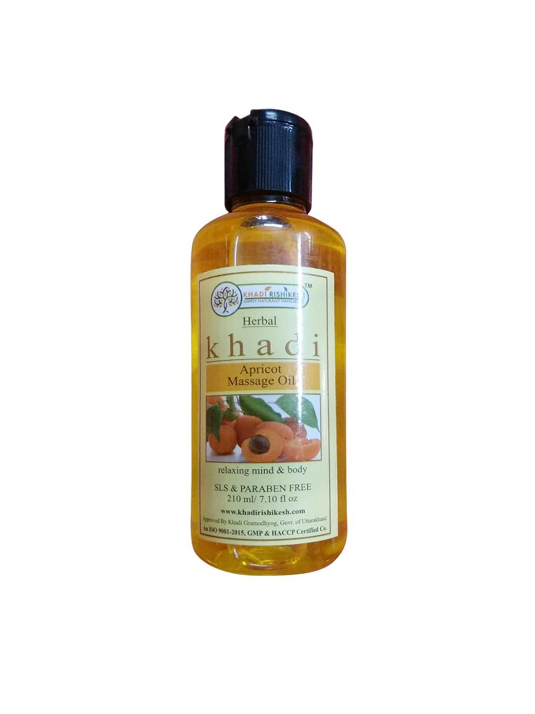 

Khadi Rishikesh Apricot Massage Oil For Relaxing Mind & Body - 210 ml, Black