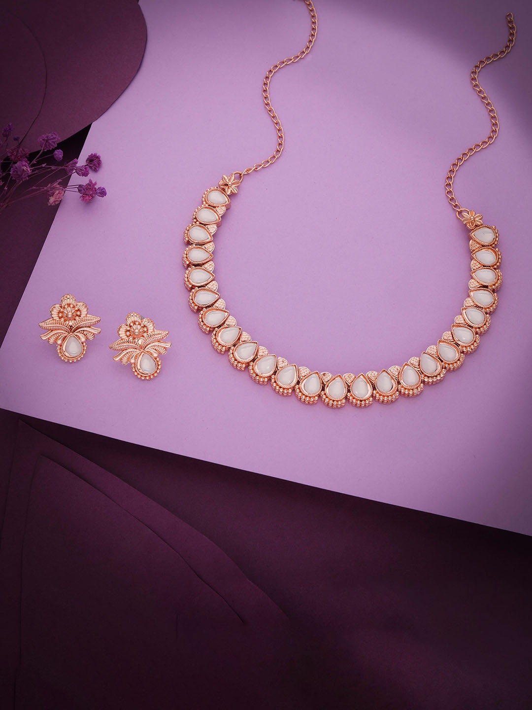 

Anouk Gold-Plated Artificial Stones-Studded Jewellery Set
