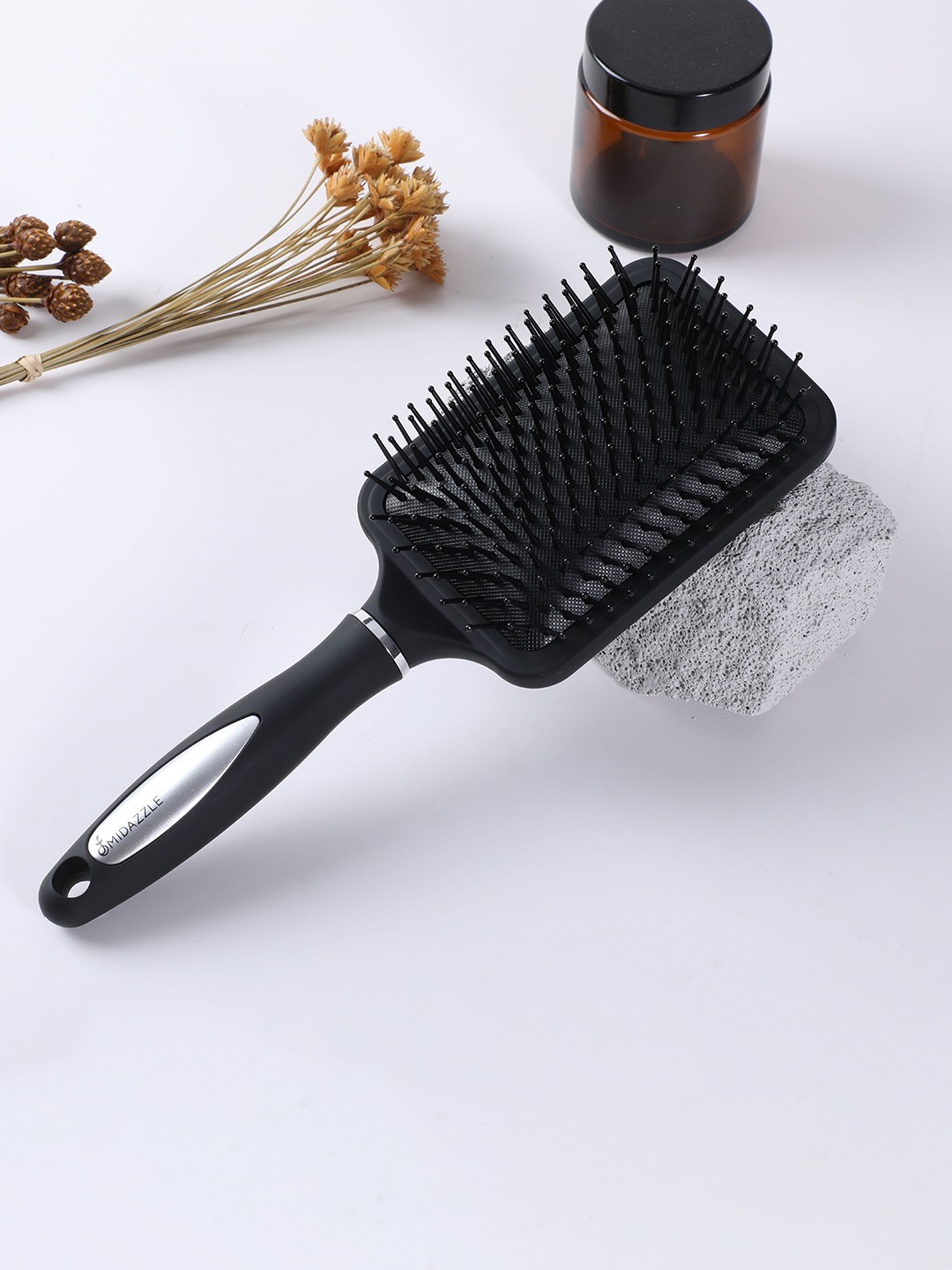 

Omidazzle Premium Paddle Hair Brush- MIHB00010, Black