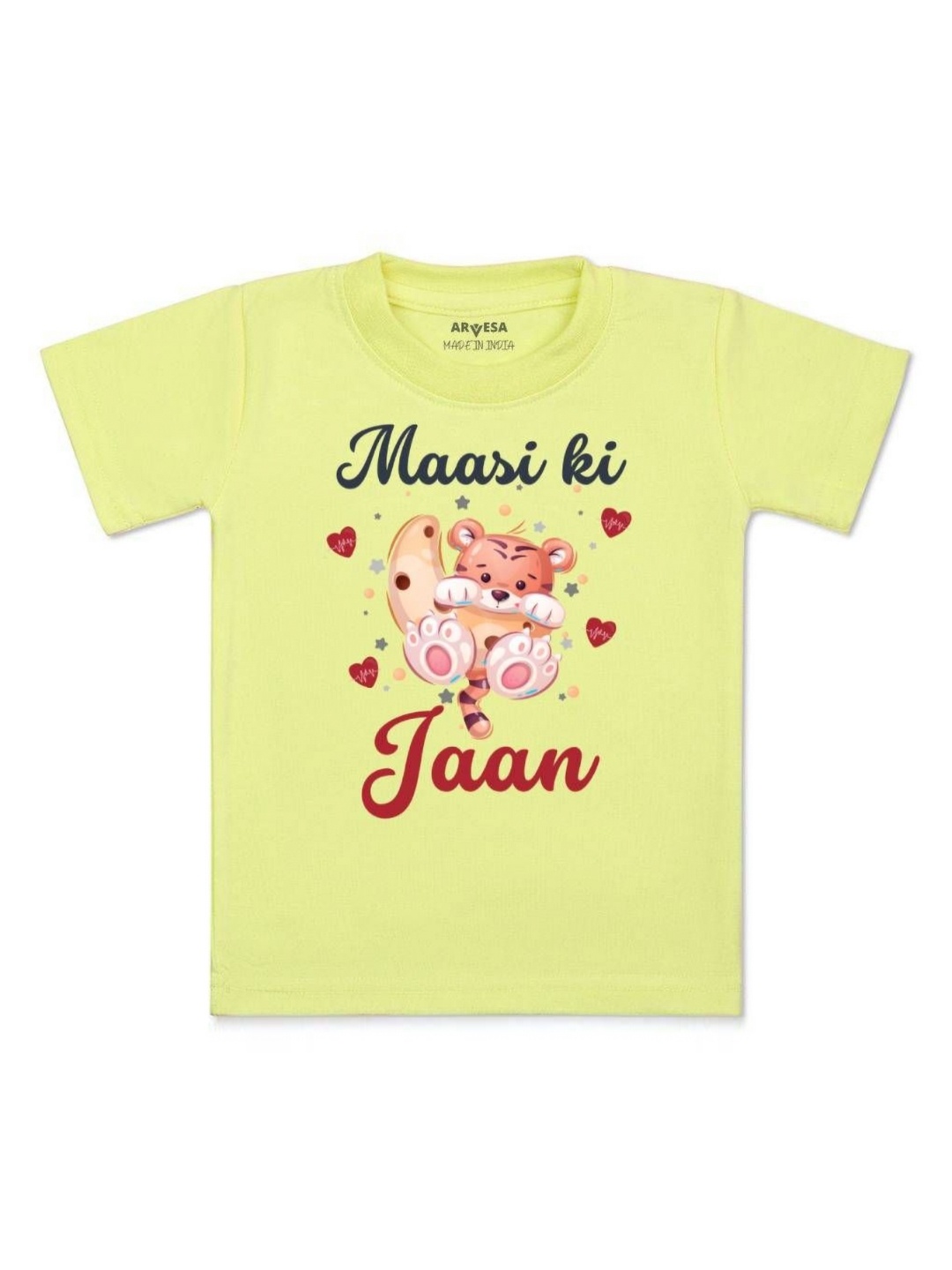 

Arvesa Kids Maasi Ki Jaan Printed Tshirt, Yellow