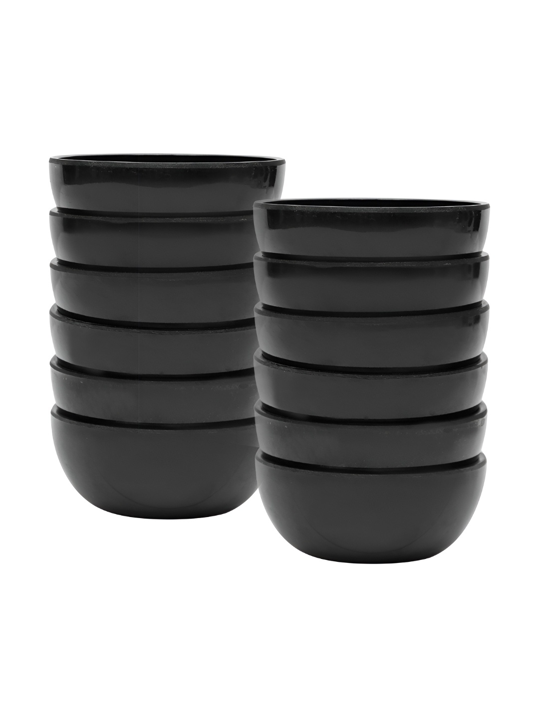 

ARIYA Black 12 Pieces Melamine Dishwasher and Microwave Safe Serving Bowl