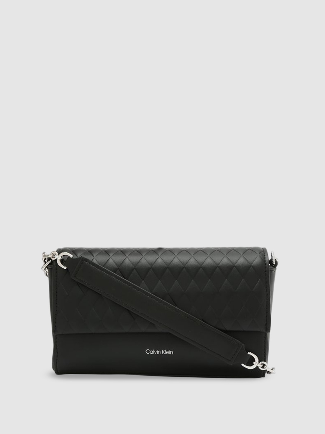

Calvin Klein PU Structured Sling Bag, Black