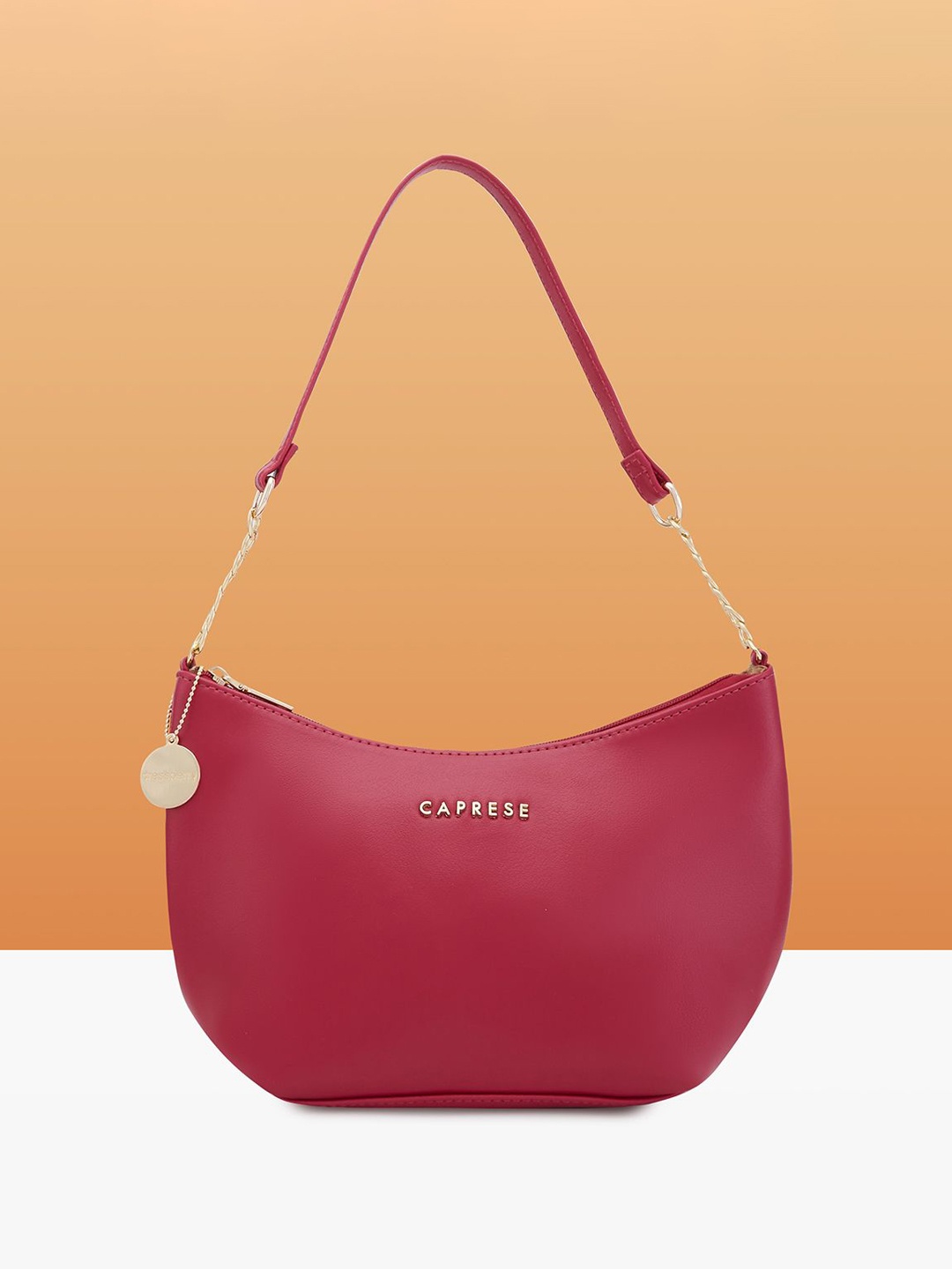 

DressBerry X CAPRESE Half Moon Hobo Bag with Tasselled, Pink