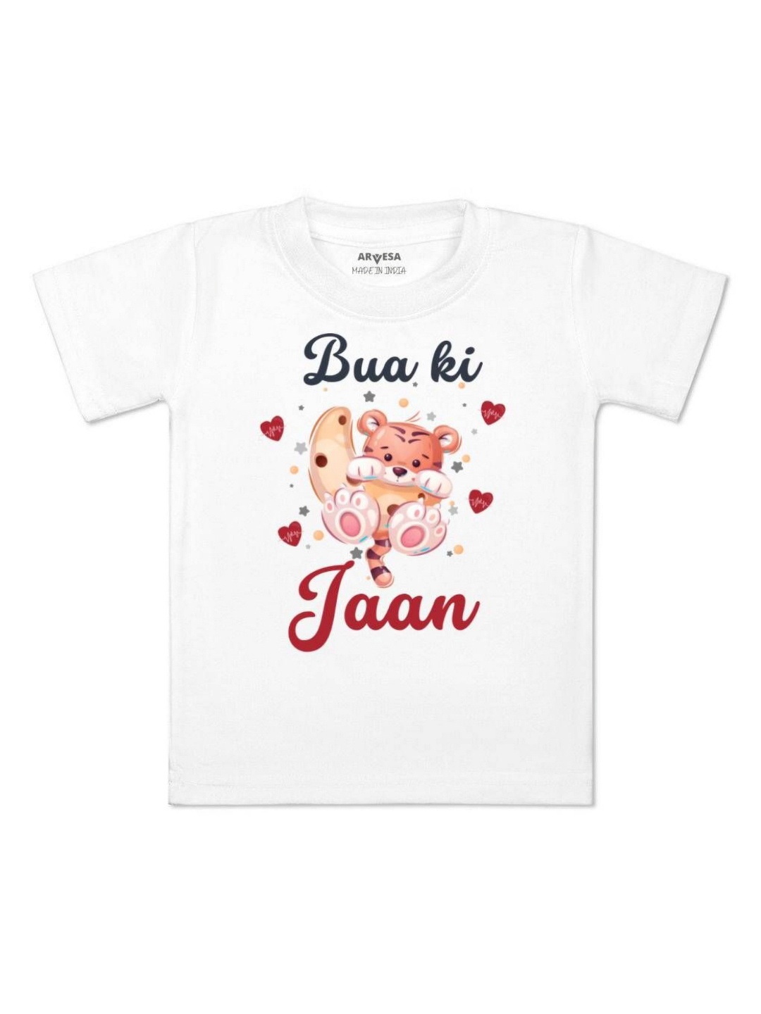 

Arvesa Kids Bua Ki Jaan Printed Tshirt, White