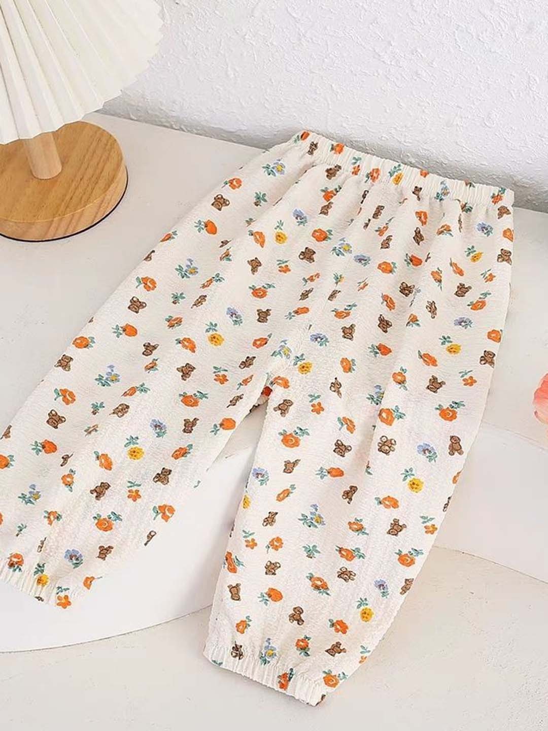 

LULU & SKY Girls Printed Tapered Fit Trousers, Multi