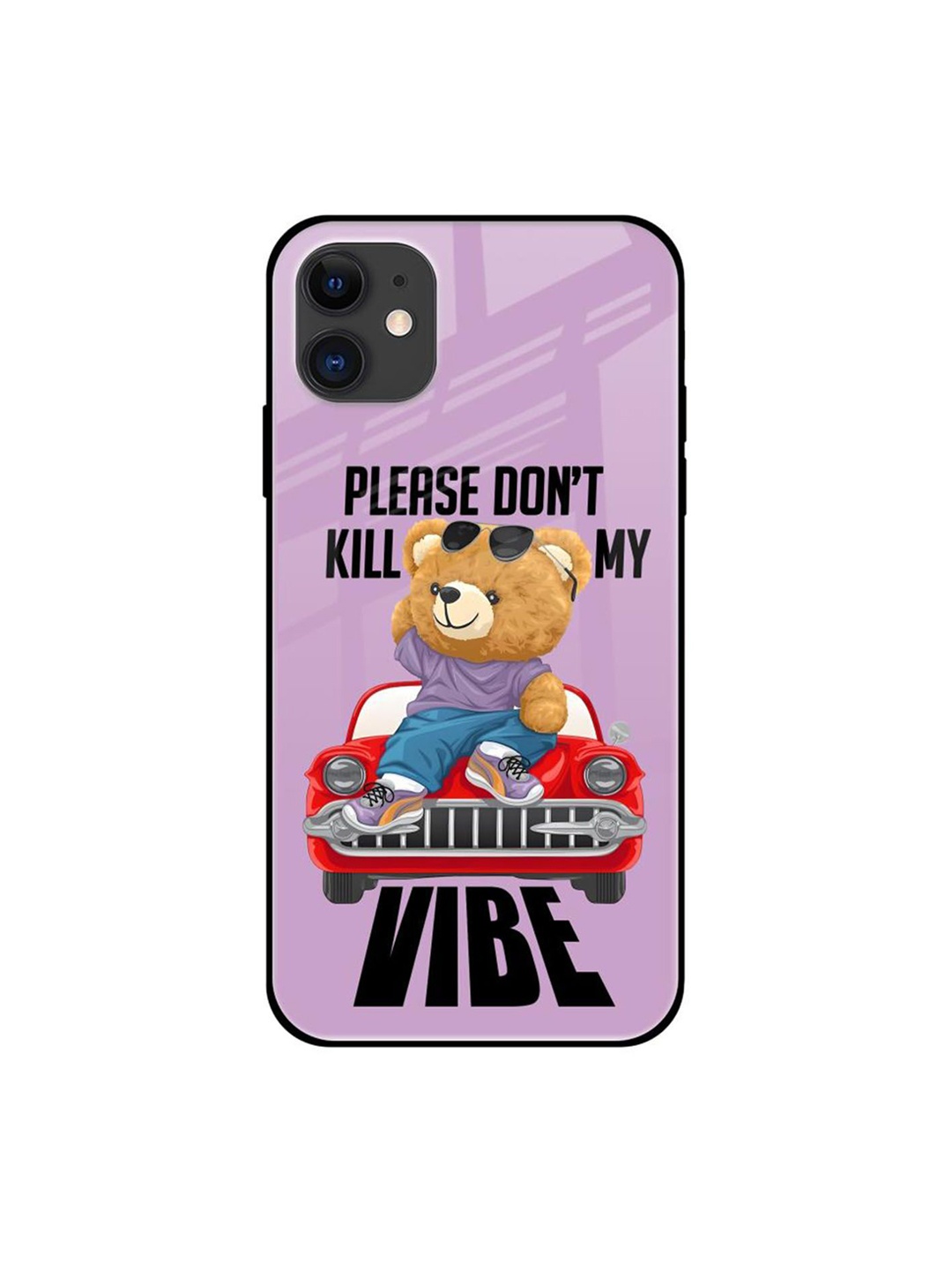 

QRIOH Don't Kill My Vibe Printed iPhone 12 Mini Back Case, Pink