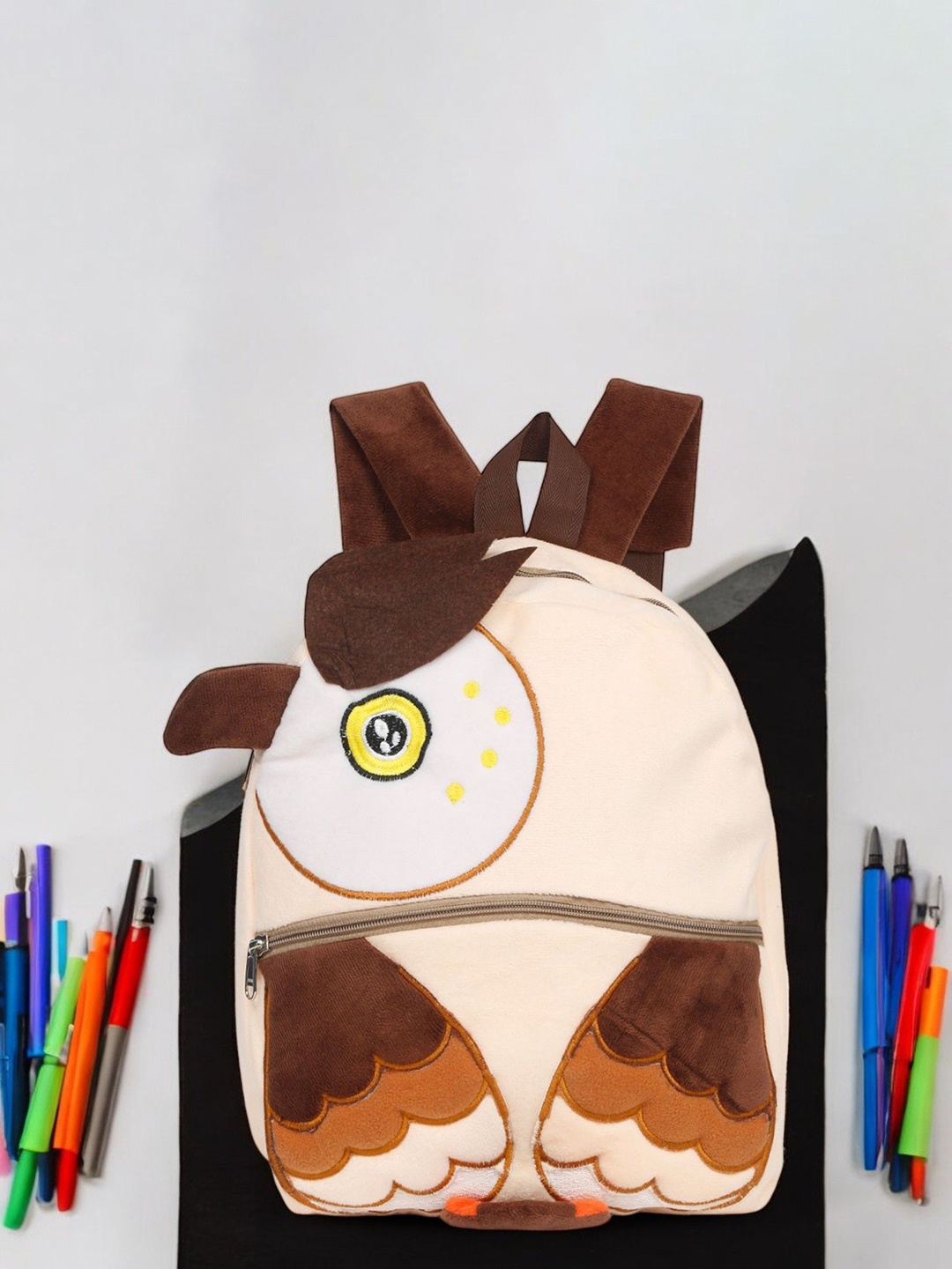 

LITTLE GINNIE Unisex Kids Chicken Backpack, Beige