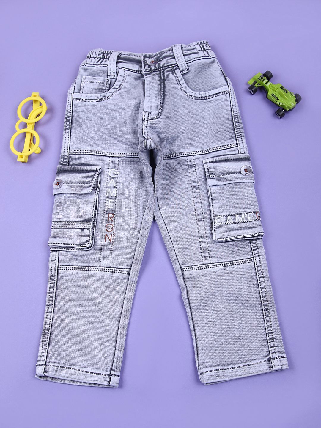 

V-Mart Boys Light Fade Jeans, Grey