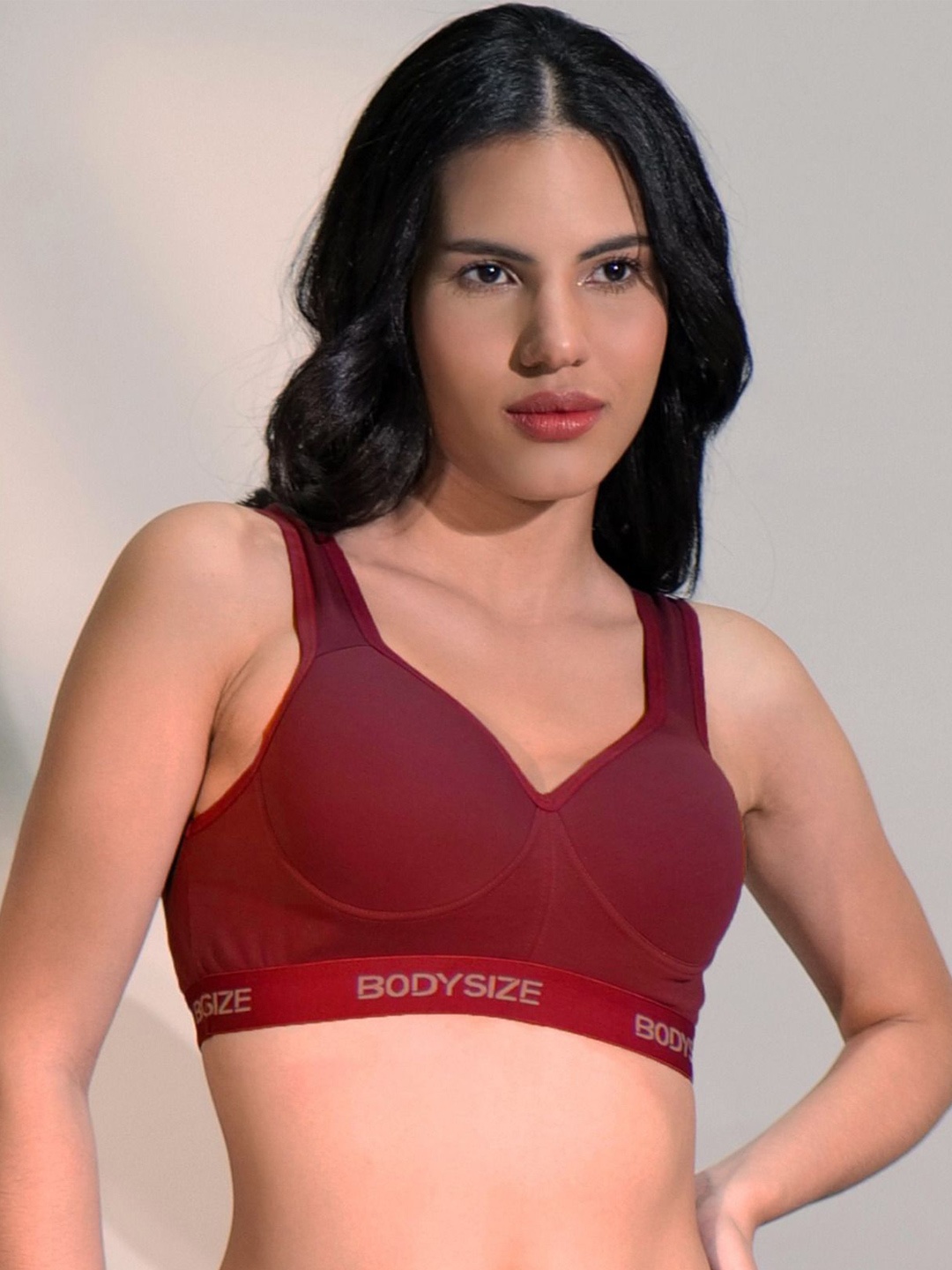 

BODYSIZE Bra Full Coverage Heavily Padded, Maroon