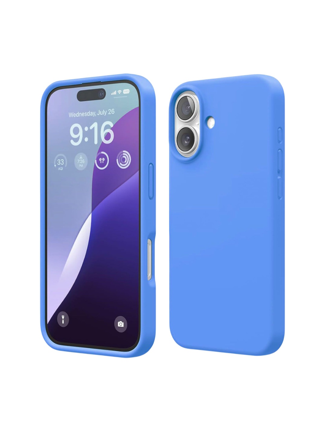 

LIRAMARK Solid iPhone 16 Back Case, Blue