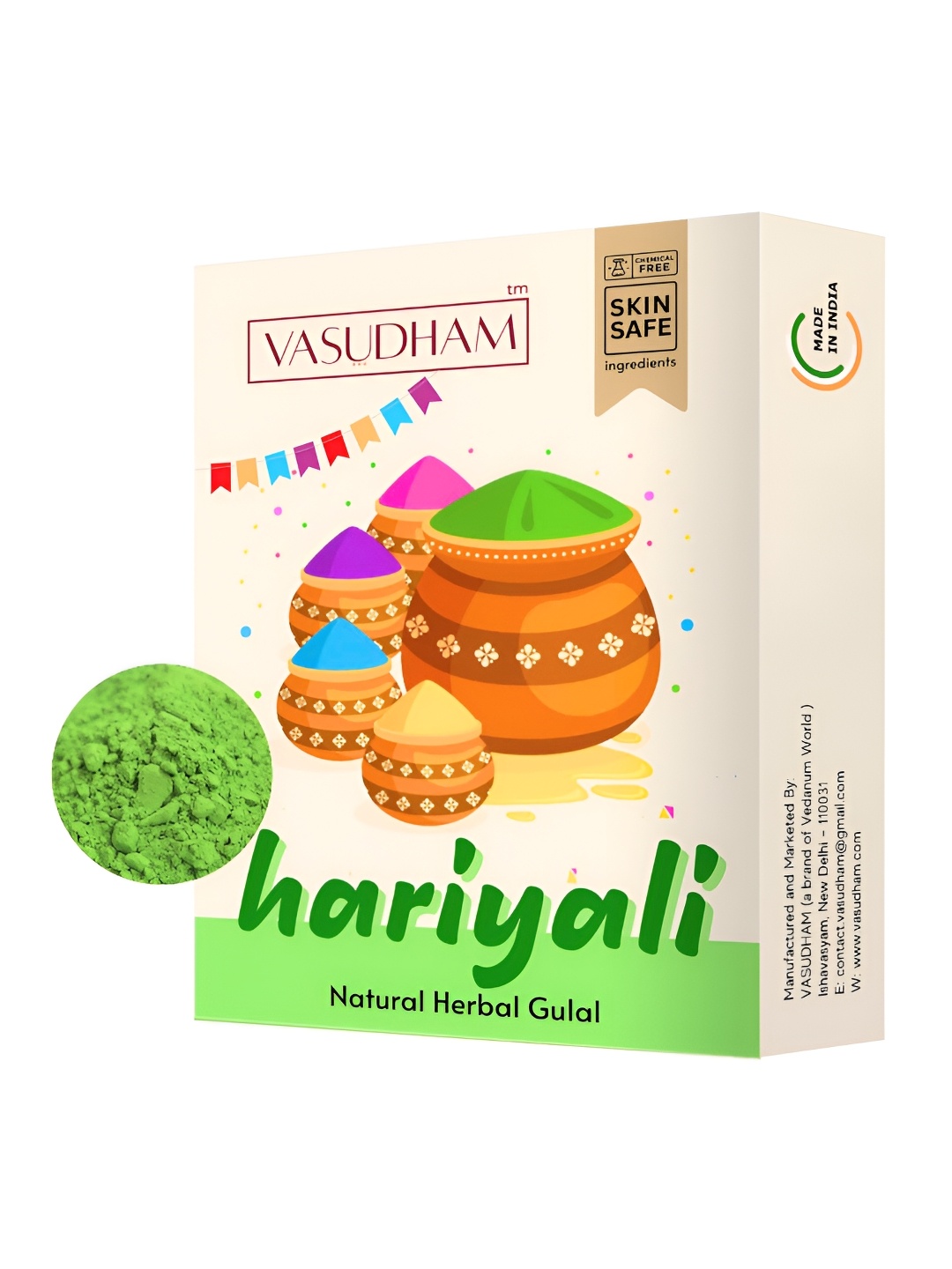 

VEDANUM Green 100% Natural Skin Friendly Herbal Gulal