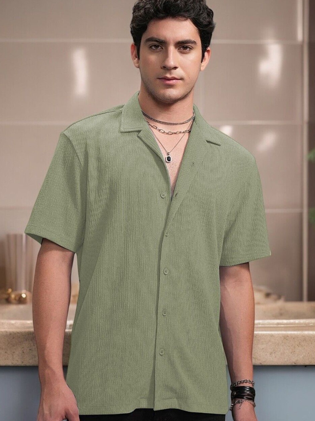 

Moda Rapido Men Opaque Casual Shirt, Teal