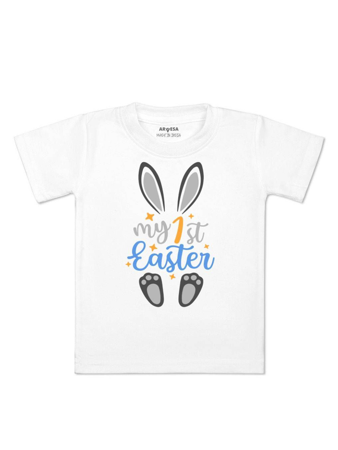 

Arvesa First Easter Printed Kids Unisex T-shirt, White