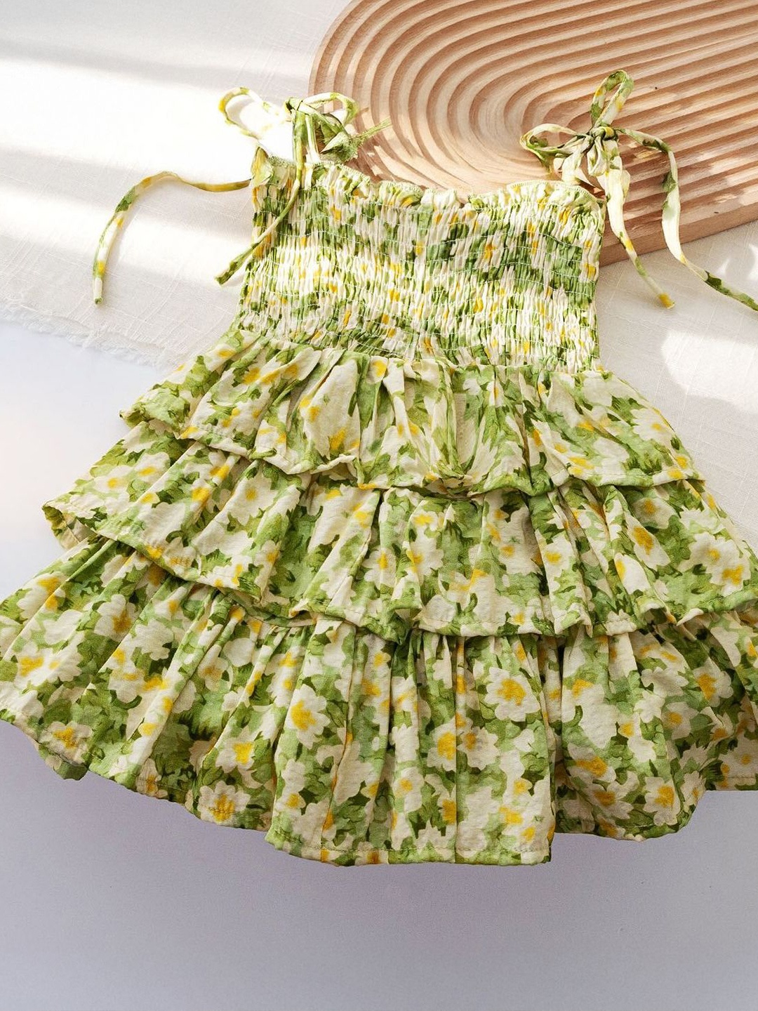 

FOREVER FRIDAY Floral Print A-Line Dress, Green