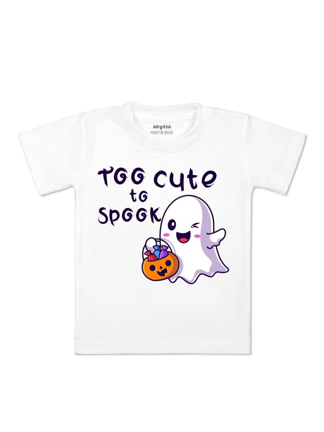 

Arvesa First Halloween Printed Kids Unisex T-shirt, White