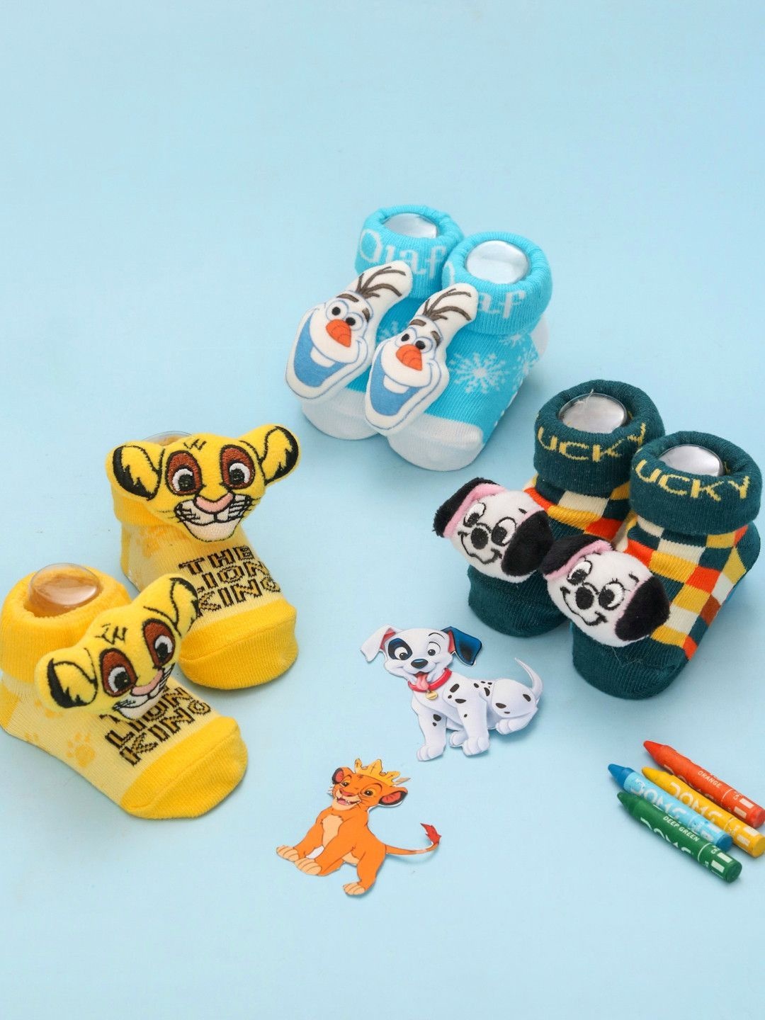 

Yellow Bee Infant Boys Pack Of 3 3DPatterned Cotton Ankle Length Socks