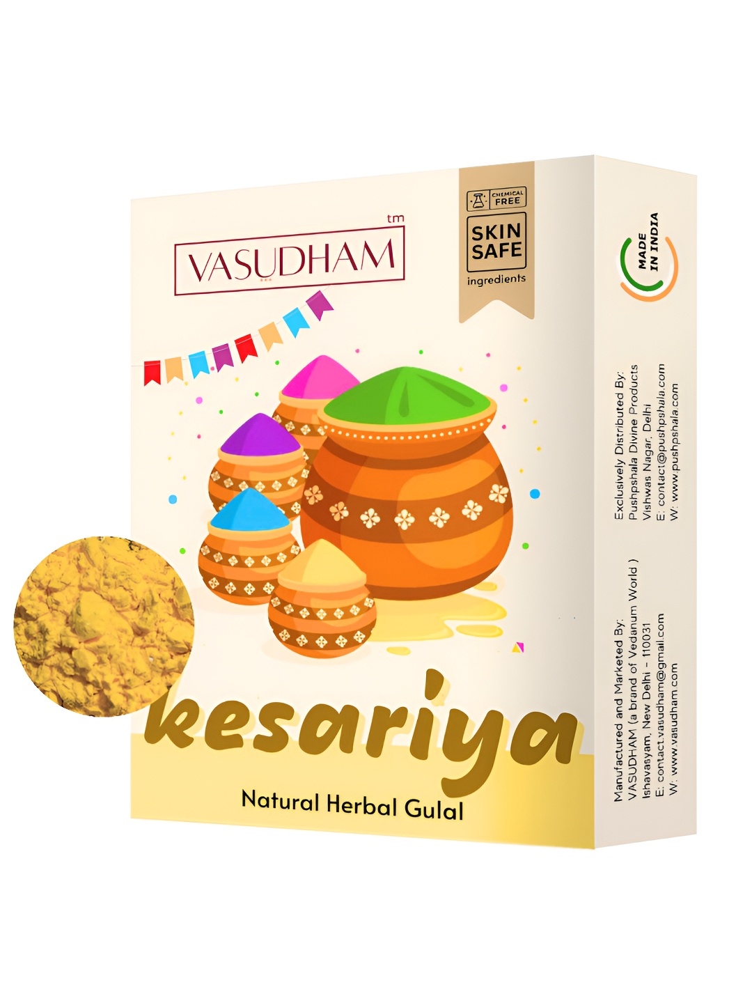 

VEDANUM Yellow Natural Kesariya Herbal Gulaal