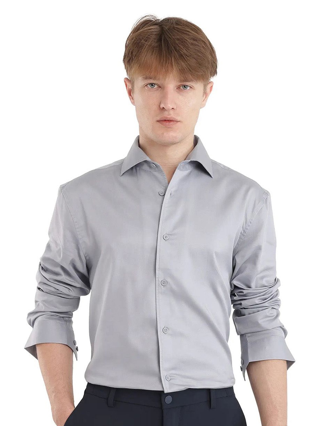 

RARE RABBIT Men Comfort Opaque Party Shirt, Blue