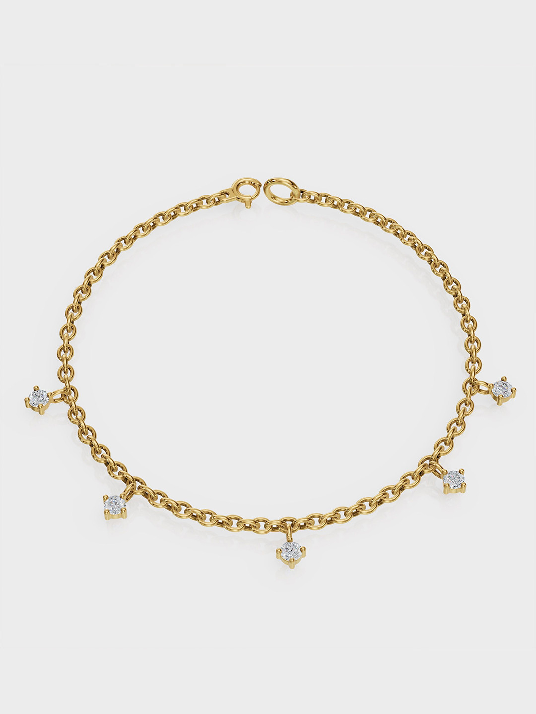

Anushka Jain Jewellery Women 925 Sterling Silver Gold-Plated CZ Wraparound Bracelet