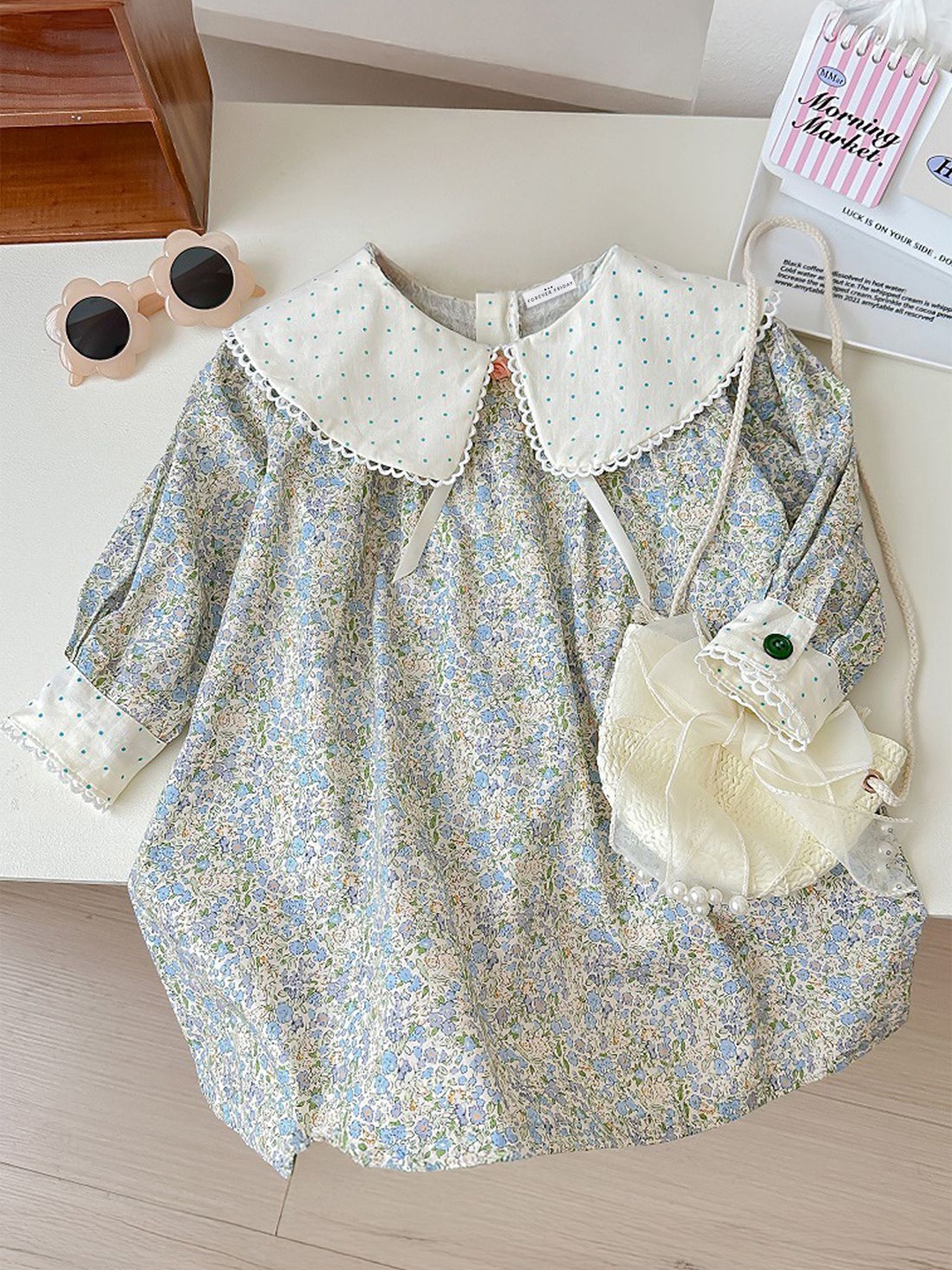 

FOREVER FRIDAY Floral Print A-Line Dress, Blue