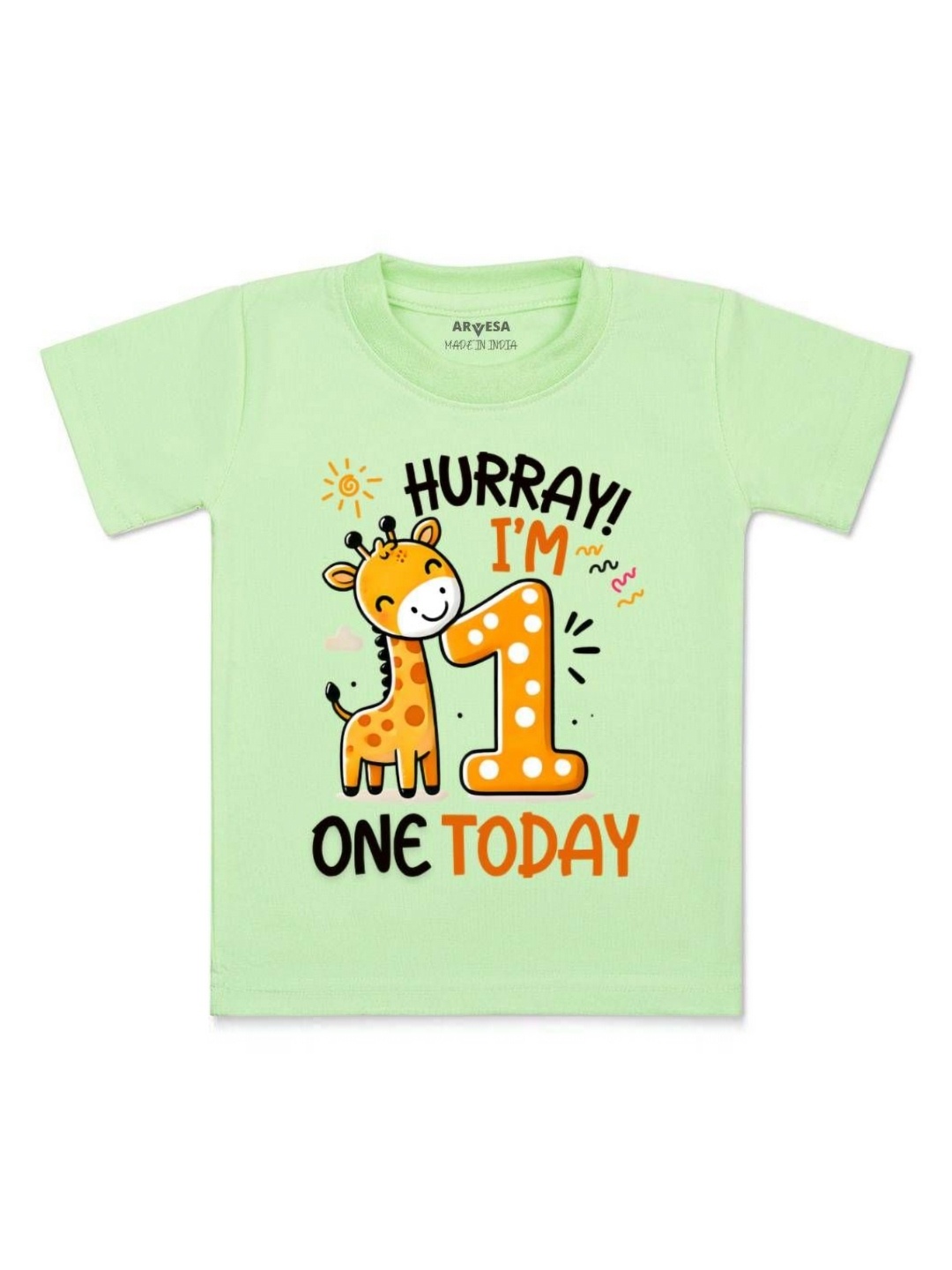 

Arvesa One Month Baby Boy Printed Kids Tshirt, Green