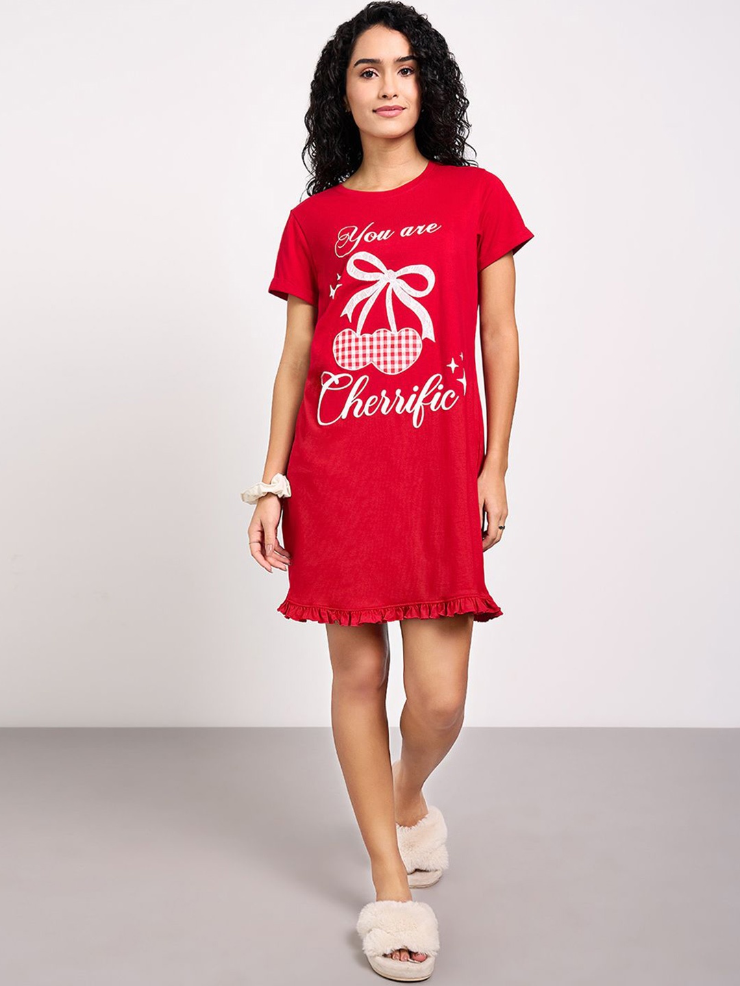 

Dreamz by Pantaloons Nightdress, Red