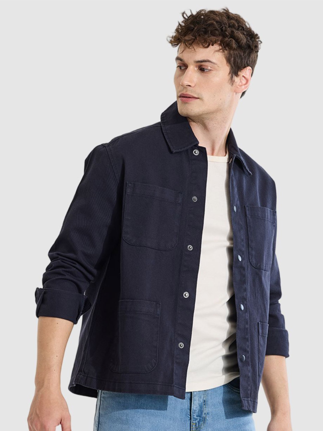 

Snitch Men Denim Jacket, Navy blue