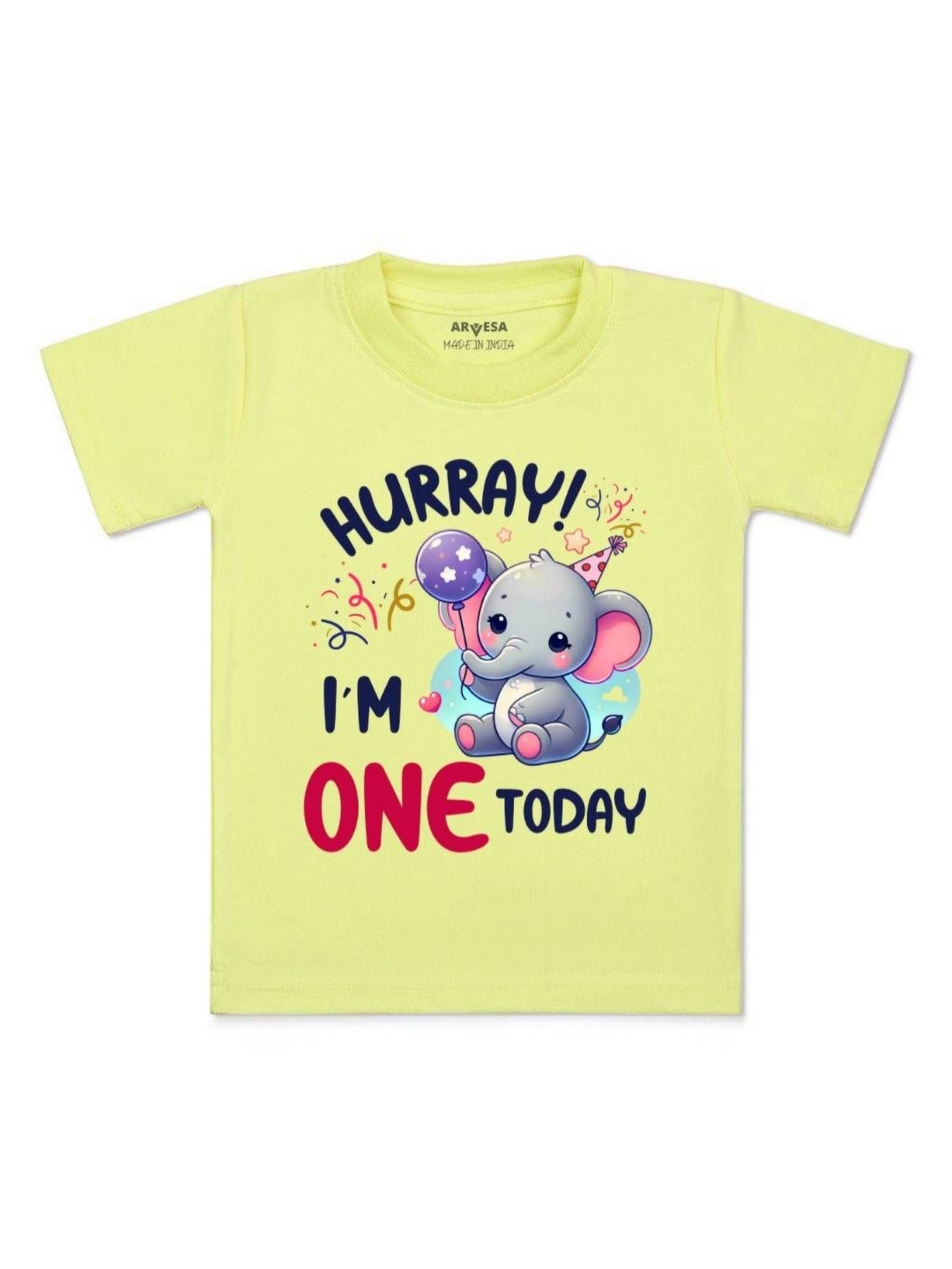 

Arvesa One Month Baby Boy Printed Kids Tshirt, Yellow