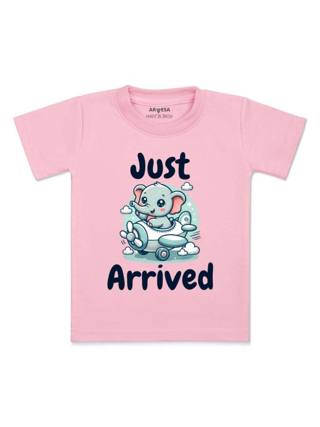 

Arvesa One Month Baby Boy Printed Kids Tshirt, Pink
