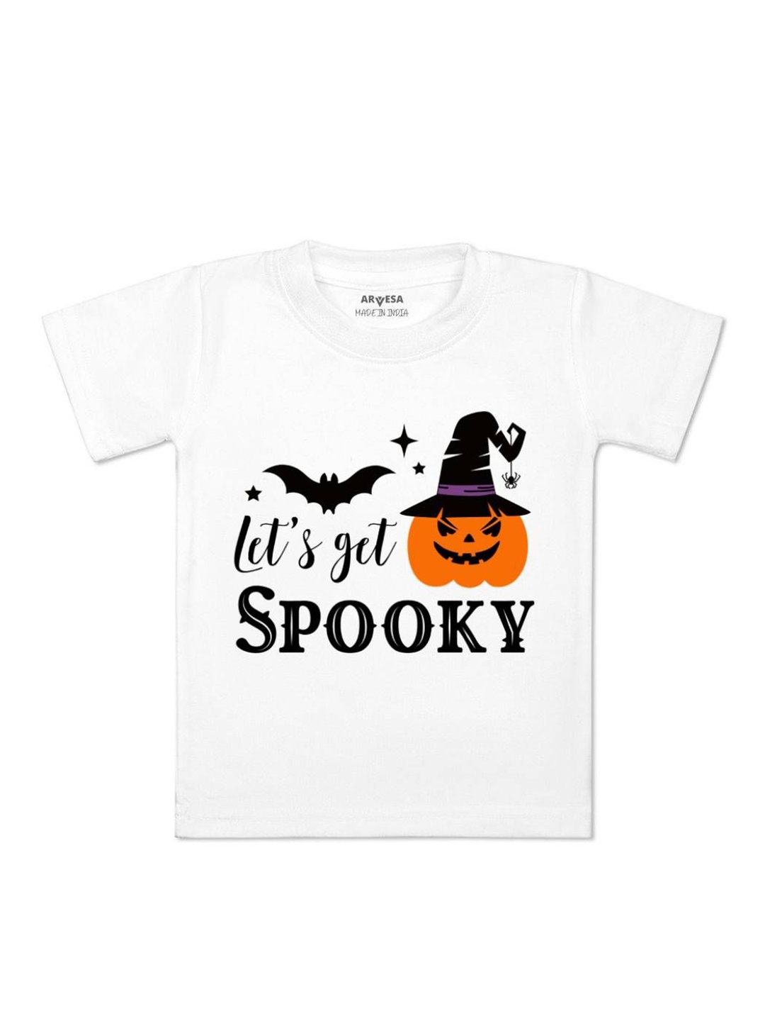 

Arvesa First Halloween Printed Kids Unisex T-shirt, White