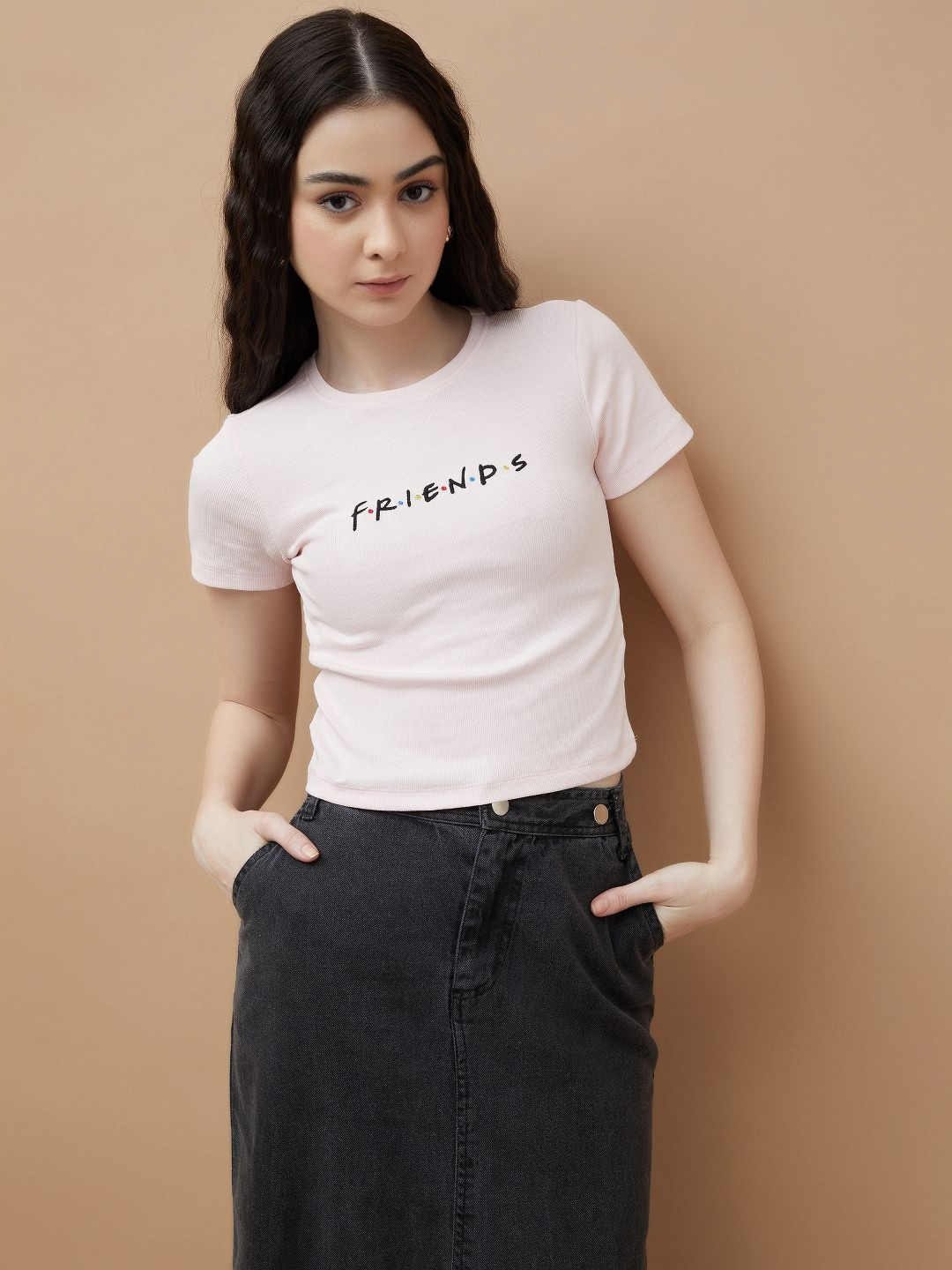 

Ginger by Lifestyle Women Friends Printed T Shirt, Pink