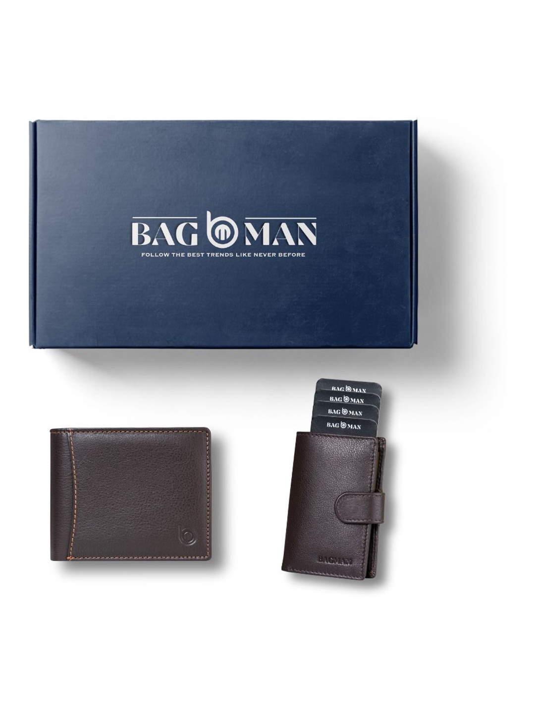 

BAGMAN Unisex Accessory Gift Set of, Brown