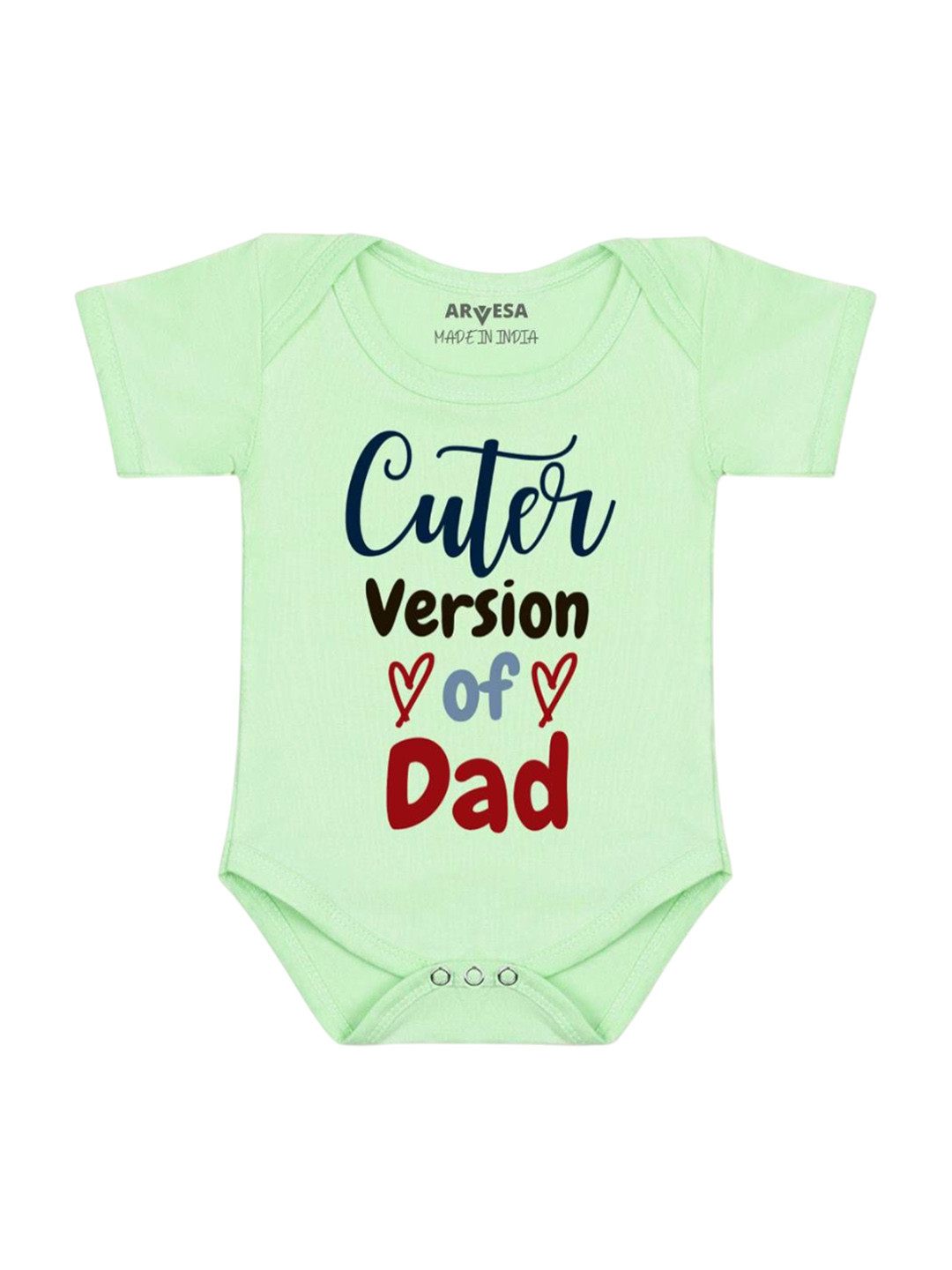 

Arvesa Kids Cuter Version Of Dad Printed Romper, Green