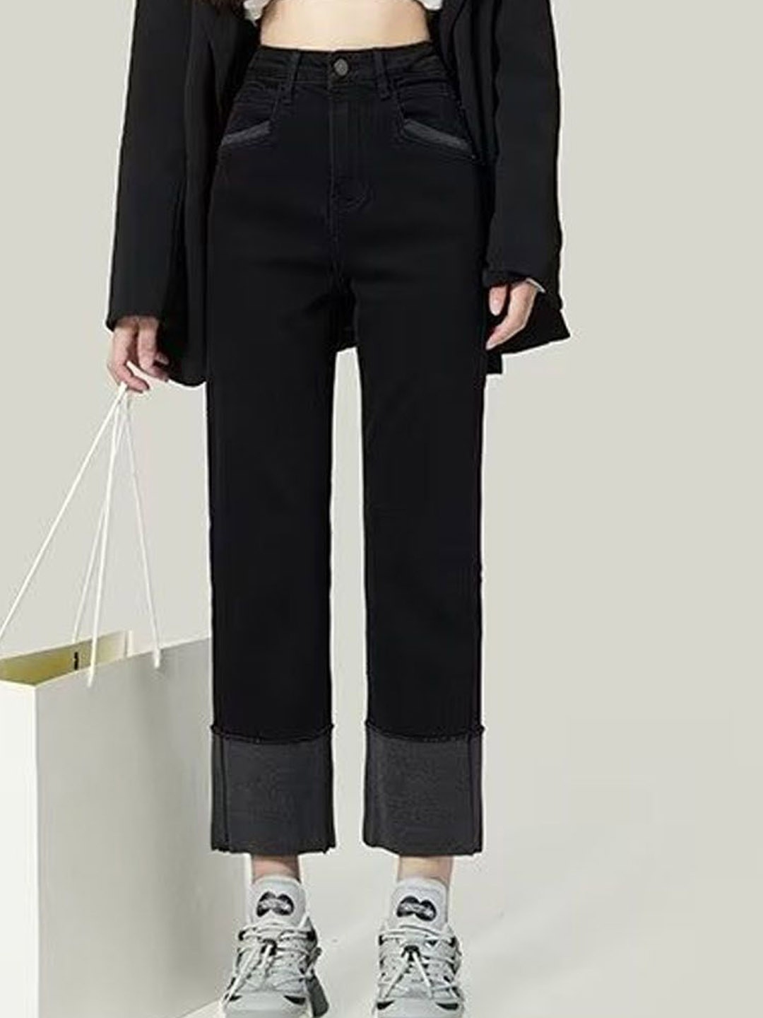 

StyleCast Women Solid Black Straight Fit Mid-Rise Jeans