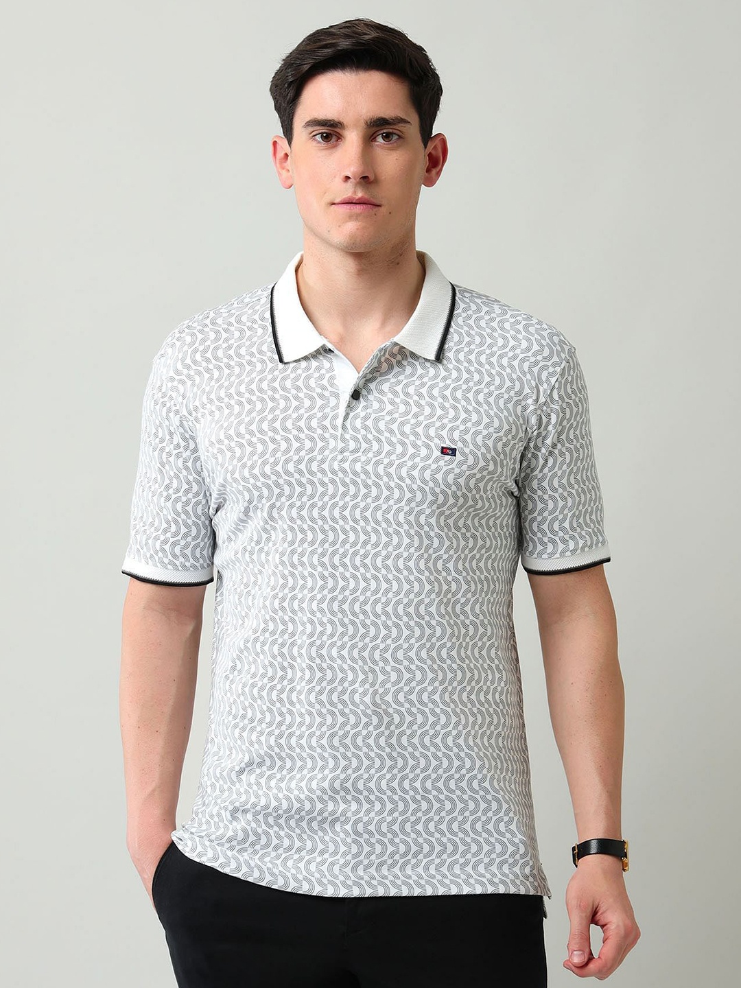 

AD By Arvind Men Polo Collar Pockets Slim Fit T-shirt, Grey
