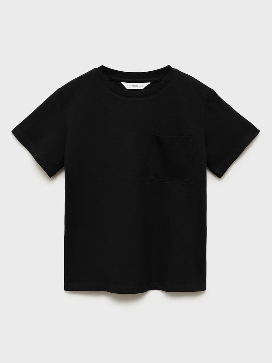 

Mango Kids Boys Round Neck Cotton T-shirt, Black
