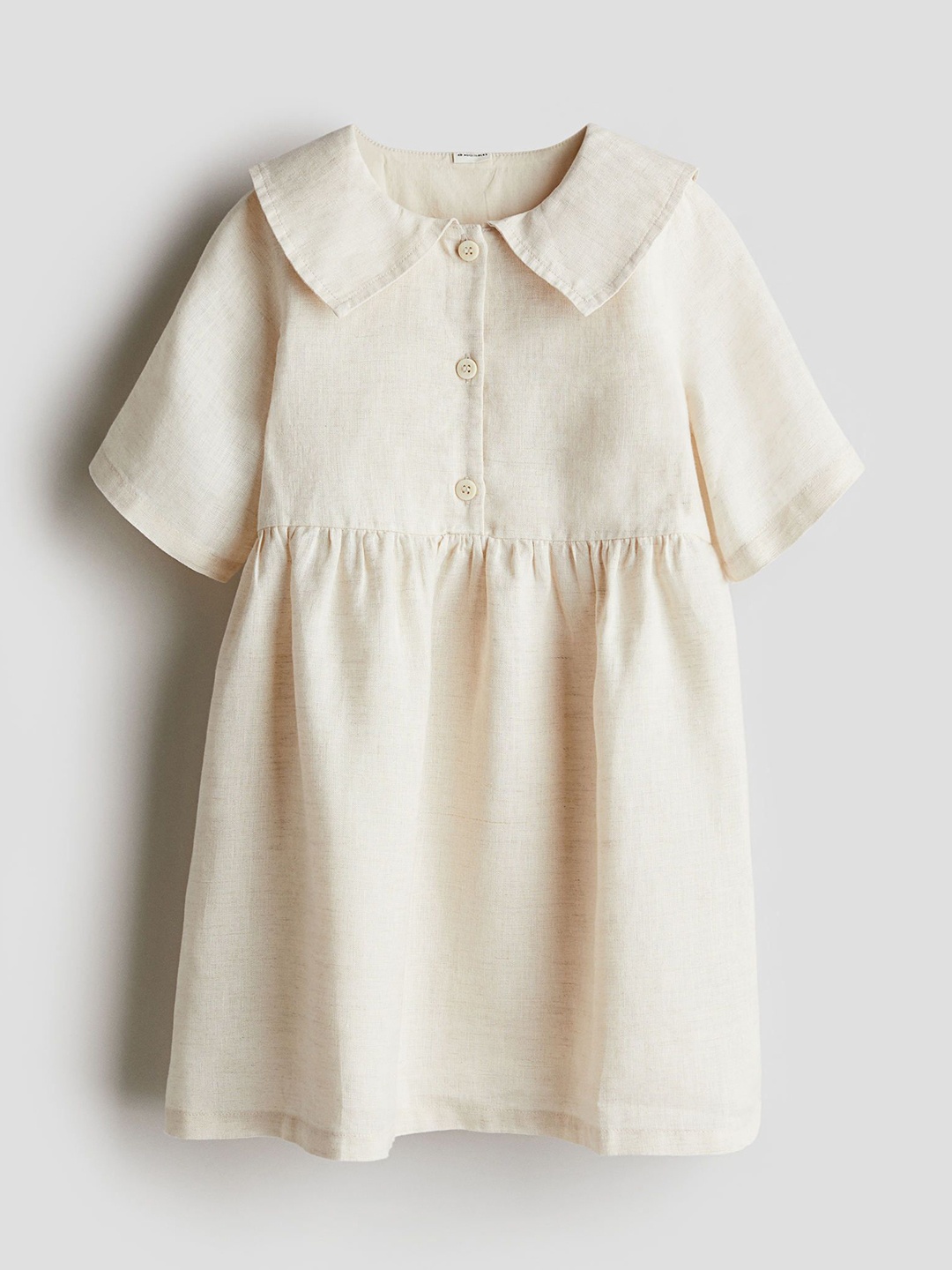 

H&M Loose-fit Linen Dress, Beige