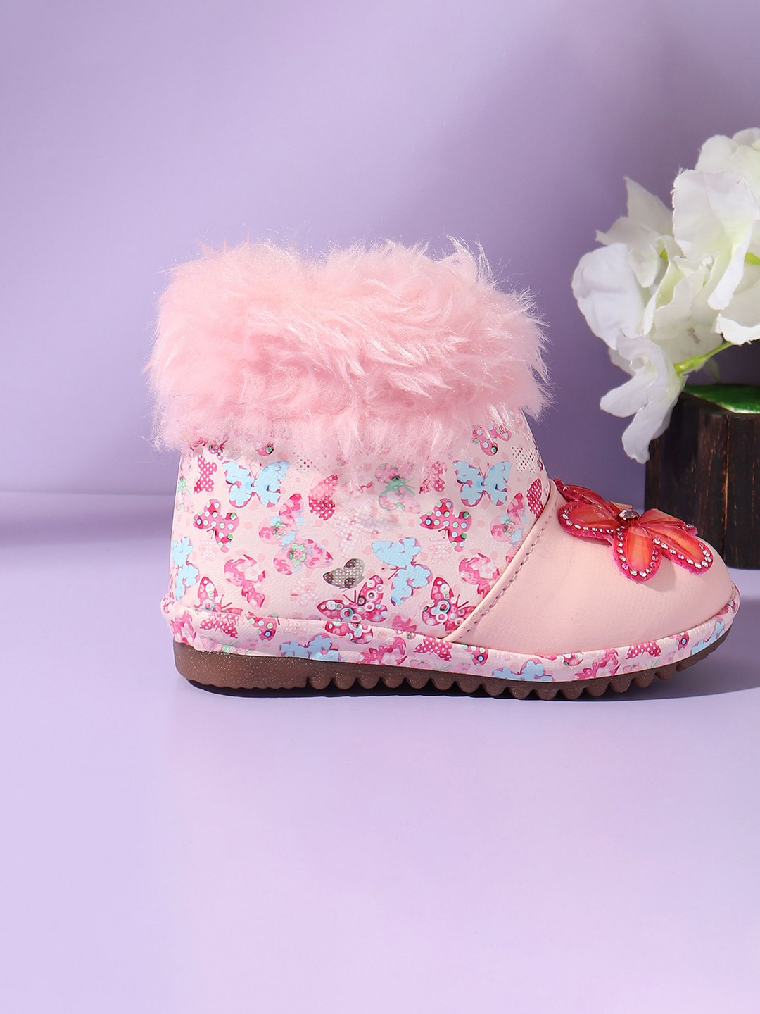 

IDEAL COLLECTION Girls Printed Sneakers, Pink