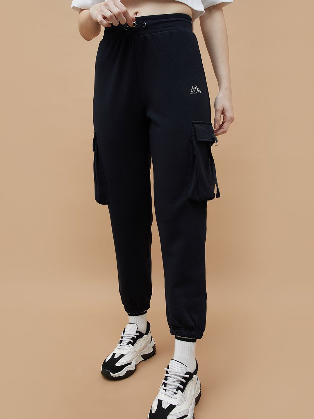 

Kappa Women Regular Fit Mid-Rise Cargo Styles Joggers, Blue