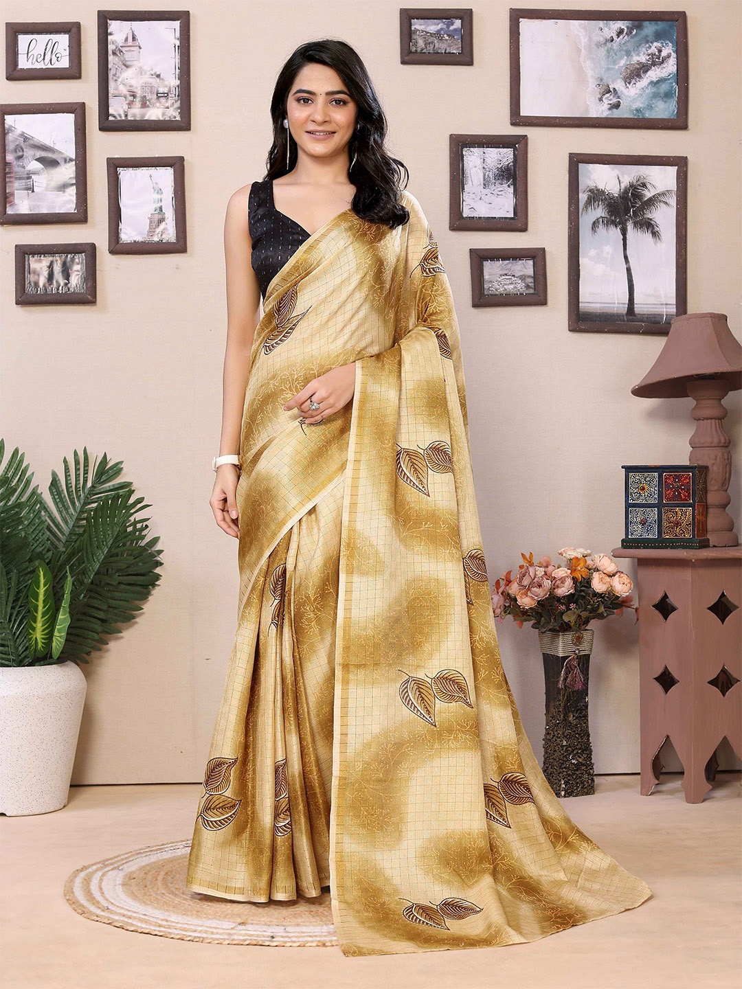

Rhey Ombre Pure Silk Saree, Cream